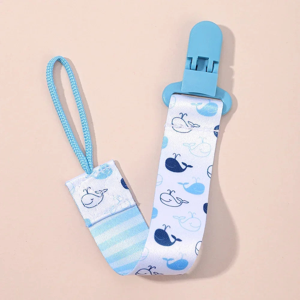 Baby Cartoon Pacifier Clips Chains Ribbon