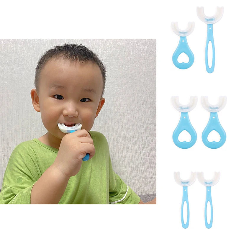 Cepillo de dientes para bebés en forma de U para niños