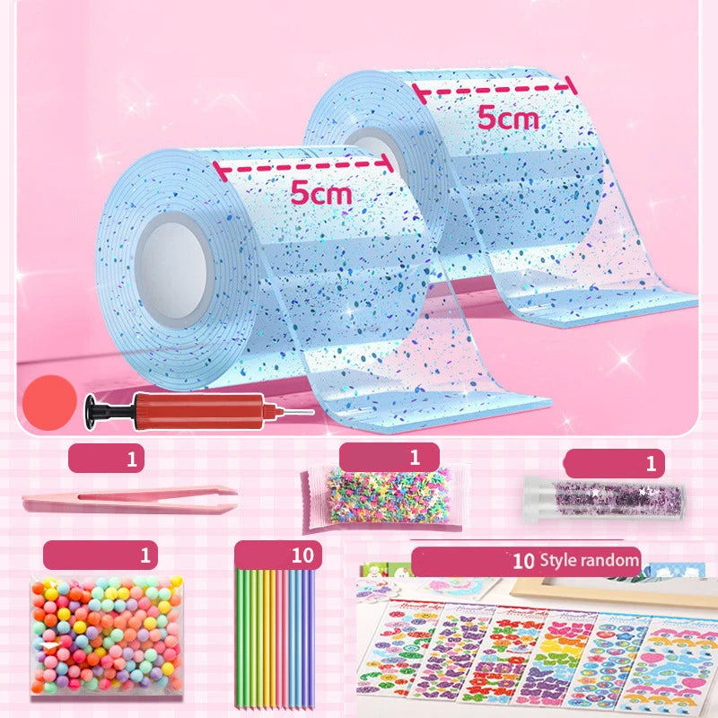 PET Nano Tape Double-sided Tape Kneading Music Bubble Blowing Stress Relief Toys Adhesive Sealant Hardware Home Decoration