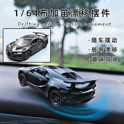 1PC Auto Dashboard Turning Racing Model Decoration Sports Car Drift Rotating Ornaments Car Center Console Accessories