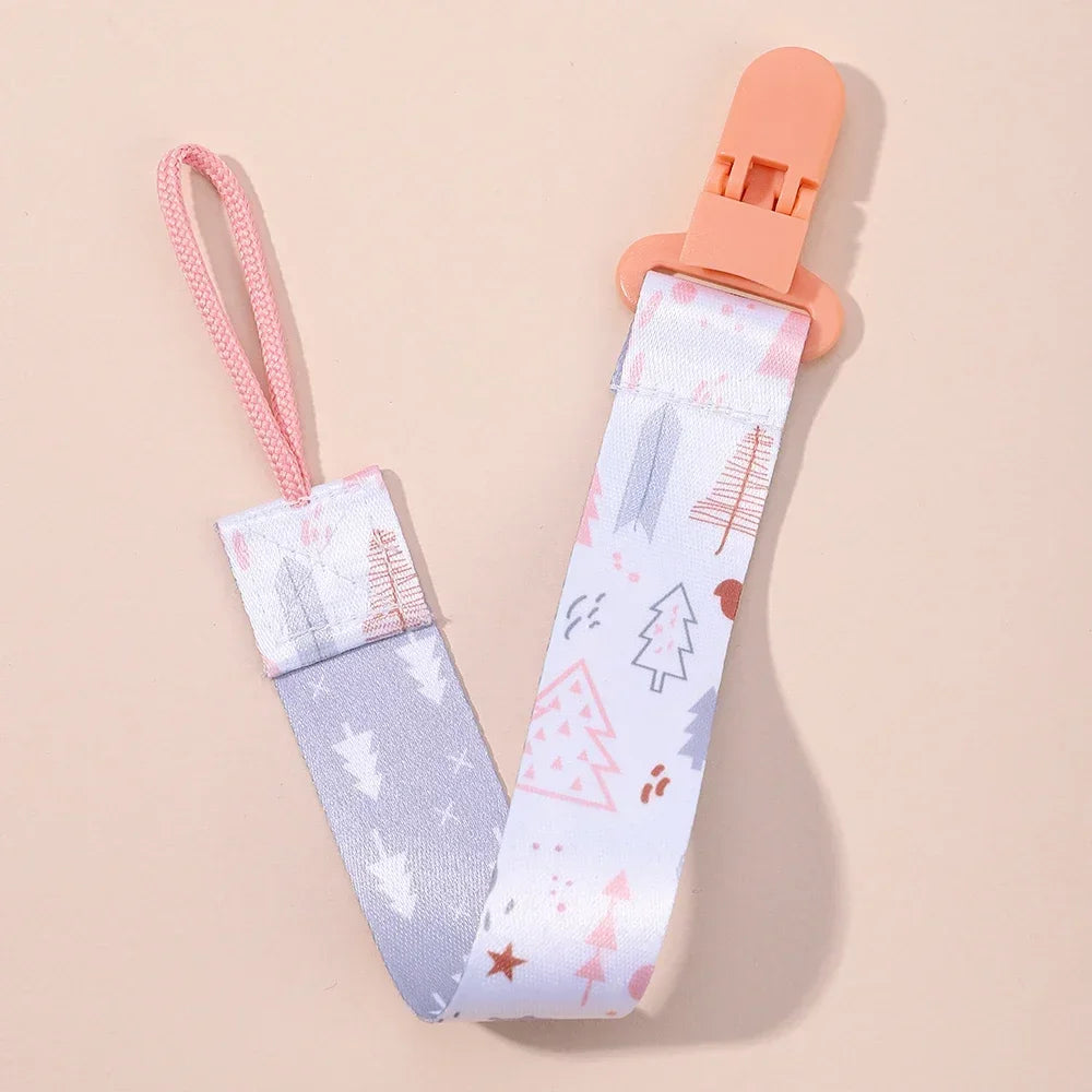 Baby Cartoon Pacifier Clips Chains Ribbon