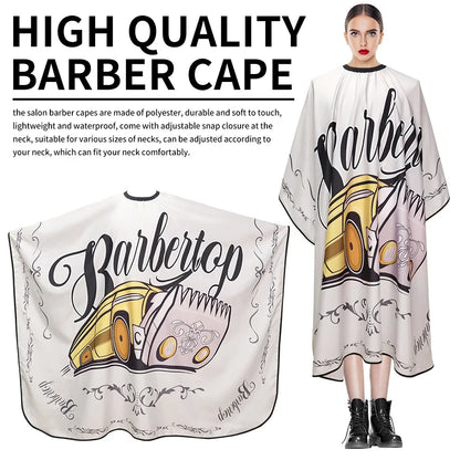 Barbertop Haircut Cloth Hairdresser Apron Hair Cut Cape Hairdress Gown Hairdressing Coat Barbershop Salon Accessory