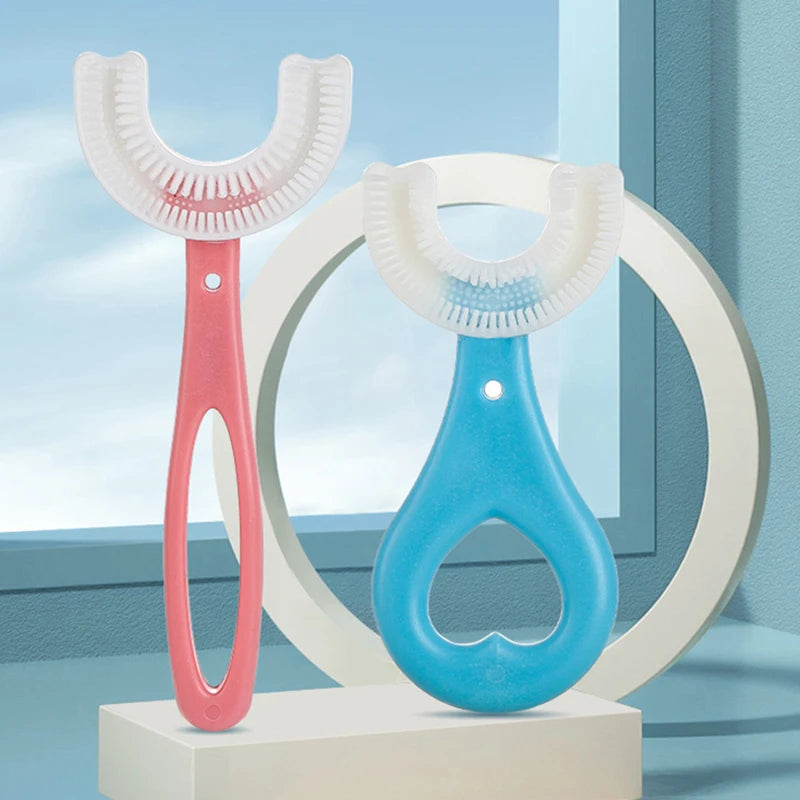 Cepillo de dientes para bebés en forma de U para niños