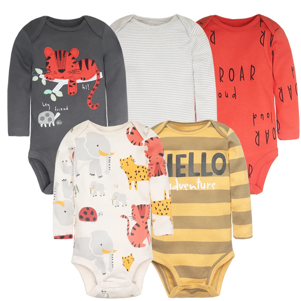 Baby Boy Bodysuits 5 Pieces