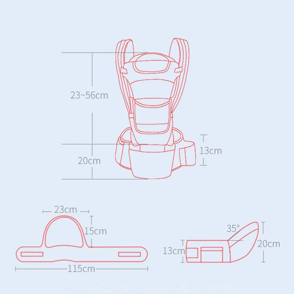 Ergonomisches Känguru-Tragetuch für Reisen