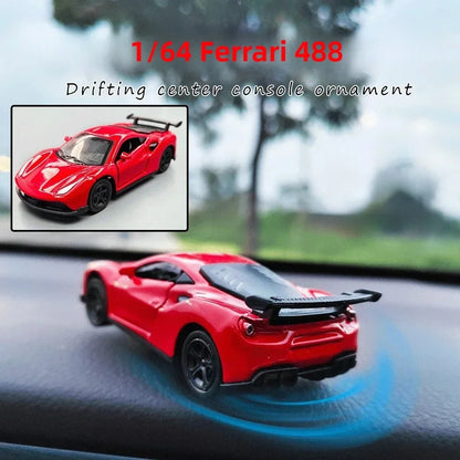 1PC Auto Dashboard Turning Racing Model Decoration Sports Car Drift Rotating Ornaments Car Center Console Accessories