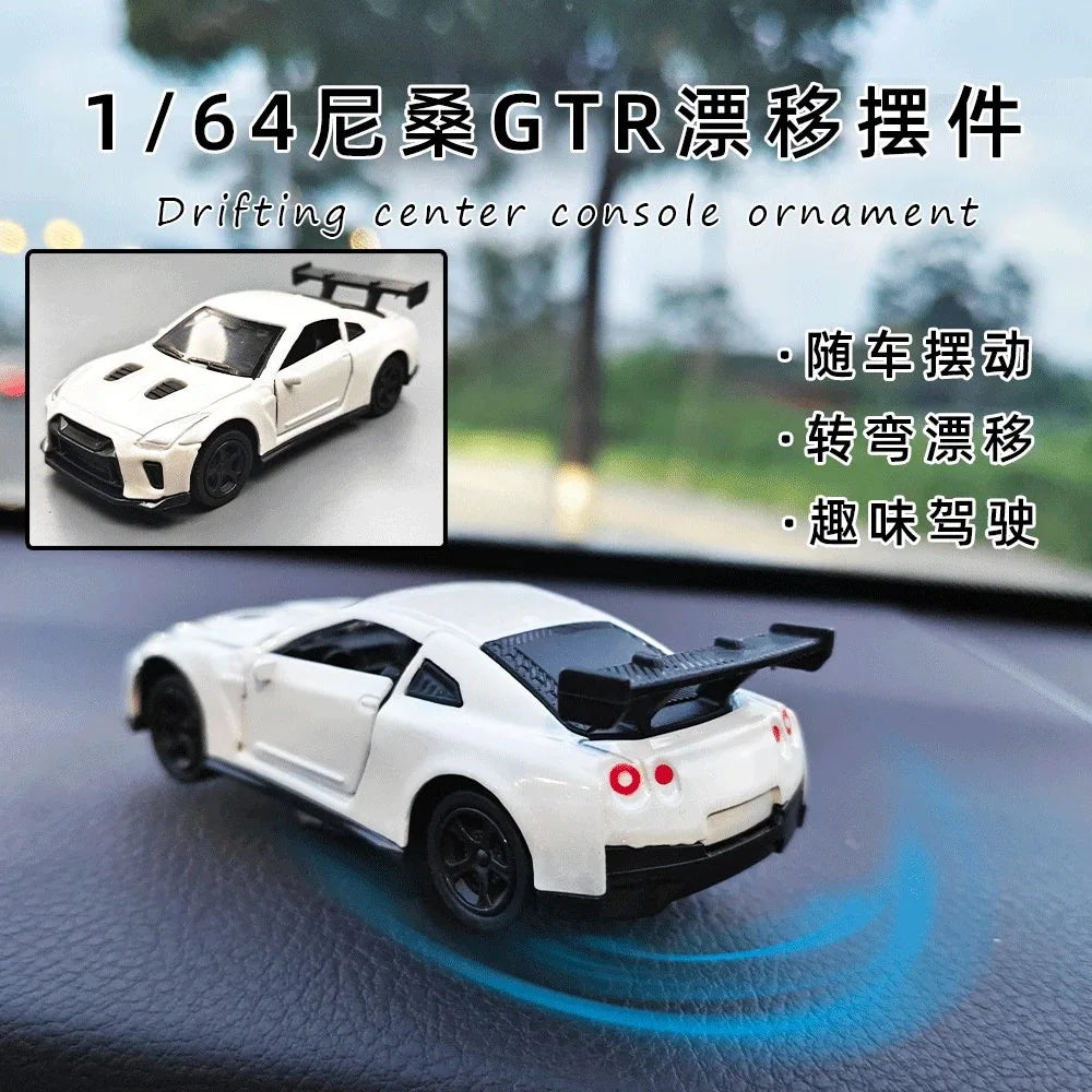 1PC Auto Dashboard Turning Racing Model Decoration Sports Car Drift Rotating Ornaments Car Center Console Accessories