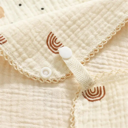 1/2PCS Muslin Square Towel Baby Blankets Newborn Soothe Appease Towel Cotton Baby Comforter Burp Cloth Teether Baby Stuff Snap