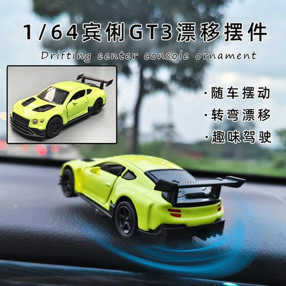 1PC Auto Dashboard Turning Racing Model Decoration Sports Car Drift Rotating Ornaments Car Center Console Accessories