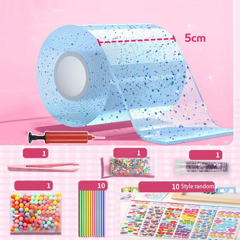 PET Nano Tape Double-sided Tape Kneading Music Bubble Blowing Stress Relief Toys Adhesive Sealant Hardware Home Decoration