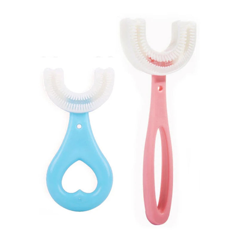 Cepillo de dientes para bebés en forma de U para niños