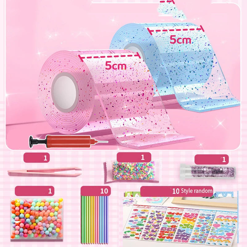 PET Nano Tape Double-sided Tape Kneading Music Bubble Blowing Stress Relief Toys Adhesive Sealant Hardware Home Decoration