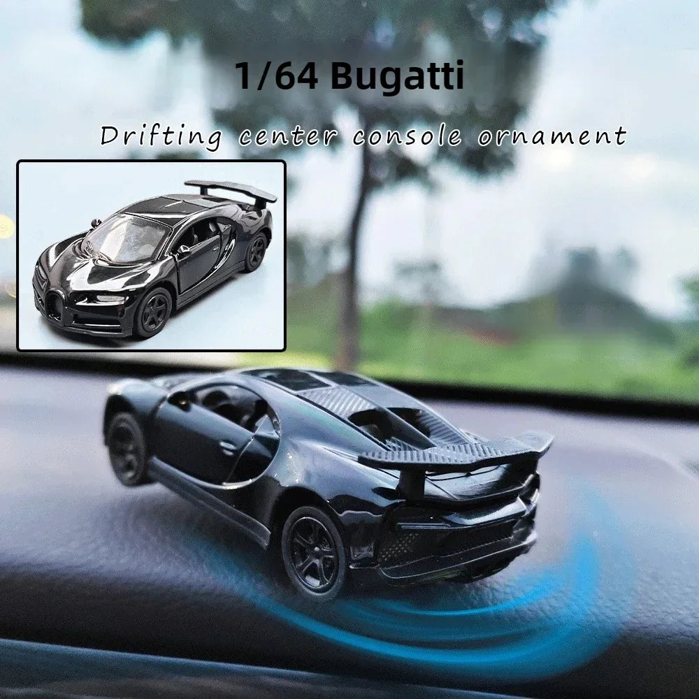 1PC Auto Dashboard Turning Racing Model Decoration Sports Car Drift Rotating Ornaments Car Center Console Accessories