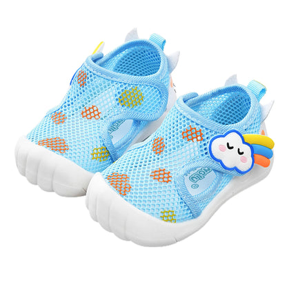 Baby Boys Girls Breathable Double Mesh Toddler Shoes Soft Bottom Elastic Comfortable  Non-slip Casual Shoes for Learning Walking