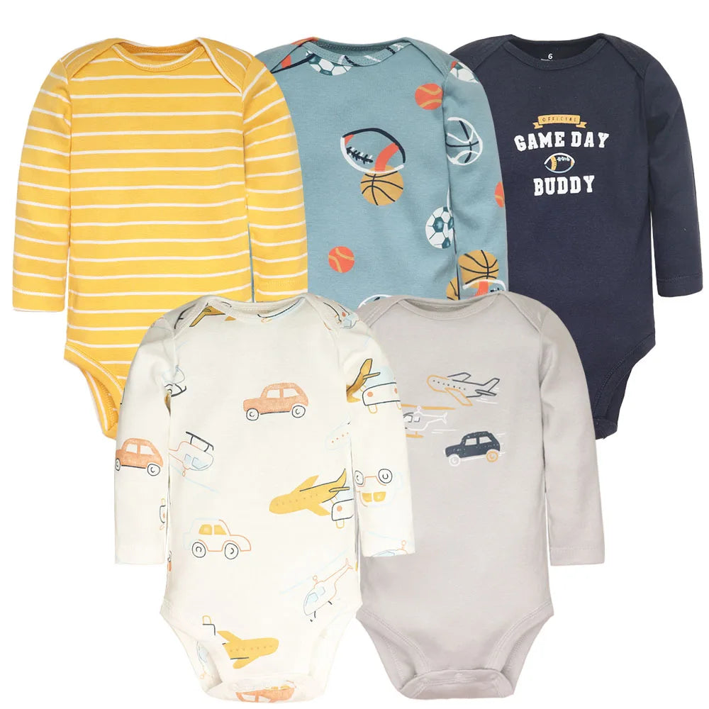 Baby Boy Bodysuits 5 Pieces