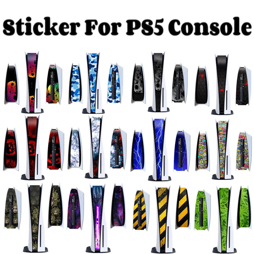 For PlayStation 5 PS5 Disc & Digital Version Console Universal Decoration Strip Center Sticker Anti-slip Protective Skin Sticker