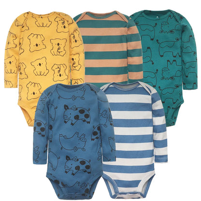 Baby Boy Bodysuits 5 Pieces