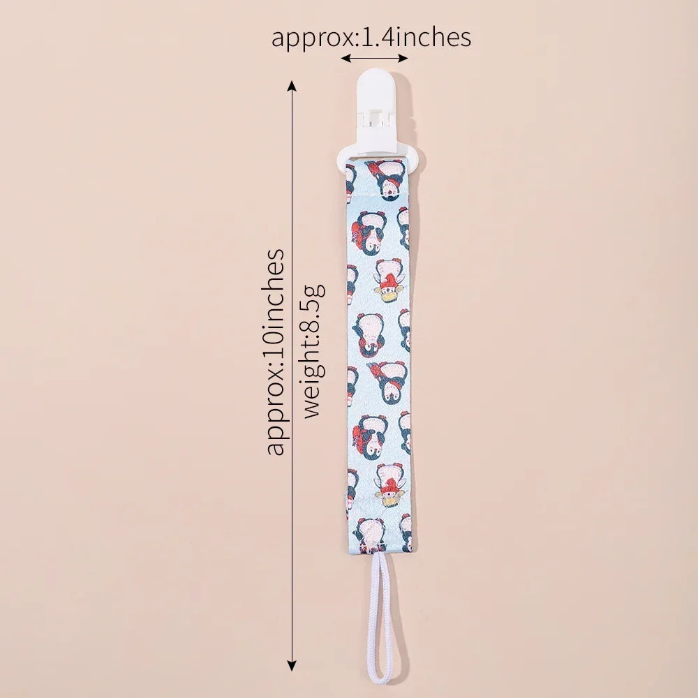 Baby Cartoon Pacifier Clips Chains Ribbon