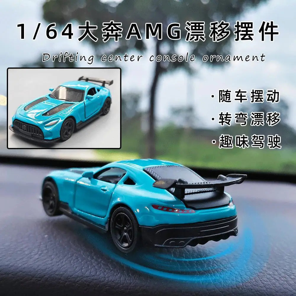 1PC Auto Dashboard Turning Racing Model Decoration Sports Car Drift Rotating Ornaments Car Center Console Accessories